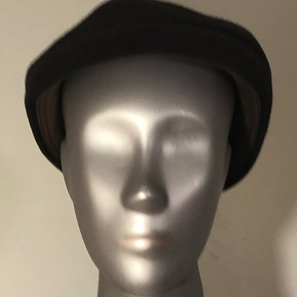 Scala Brown Wool Felt Flat Cap Driving Hat Classic Newsboy Size 7 1/8 Estimate - Picture 2 of 10